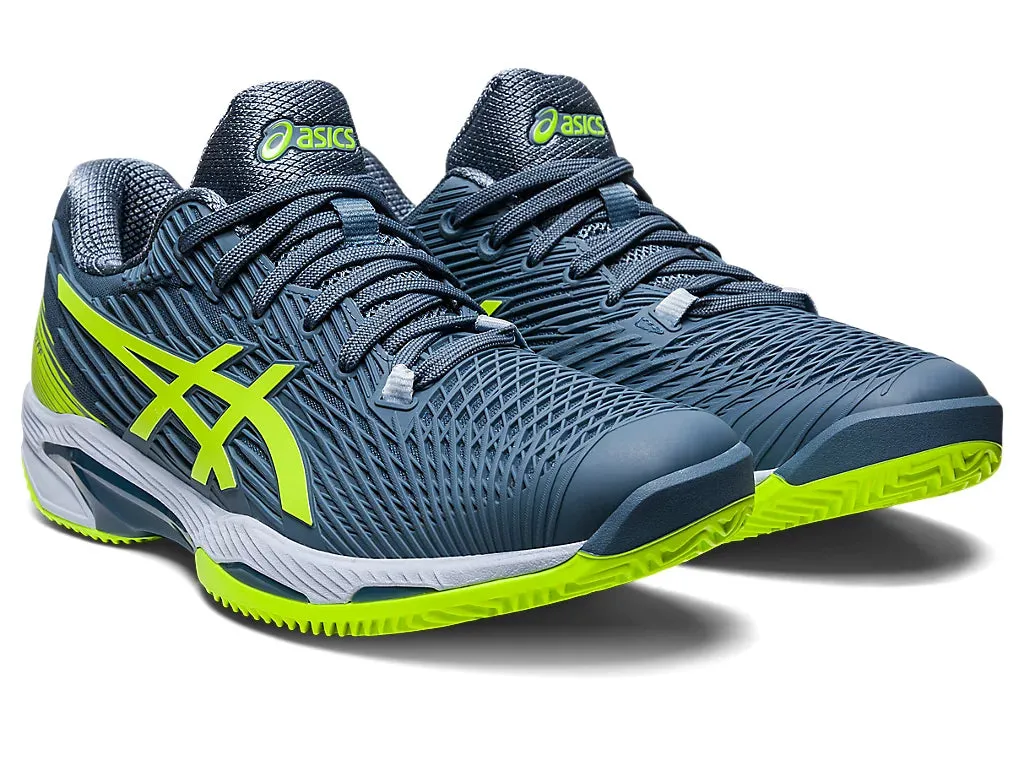 Asics Solution Speed FF 2 Clay Mens Steel Blue/Hazard Green