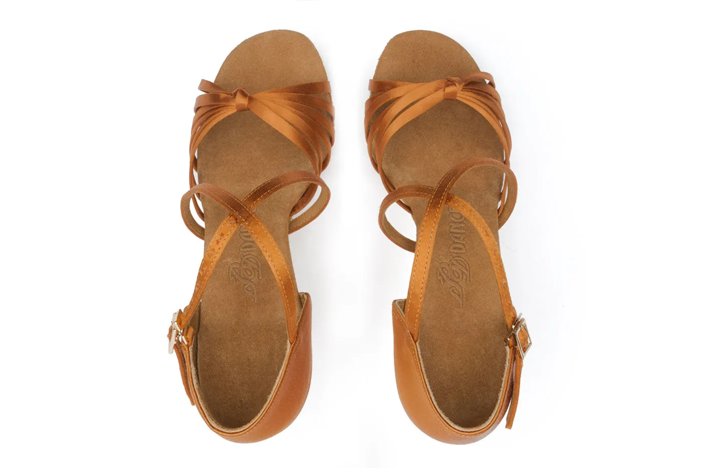 BD Dance 2341 Ladies Latin Dance Shoe with Cross Ankle Strap