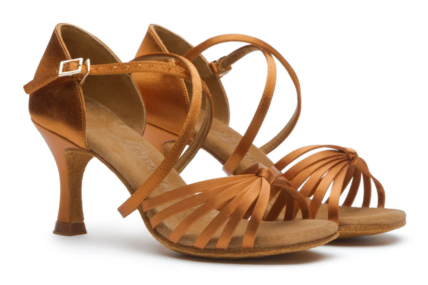 BD Dance 2341 Ladies Latin Dance Shoe with Cross Ankle Strap