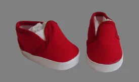 Canvas Slip-on Shoes 18 & 15 inch Doll: Red