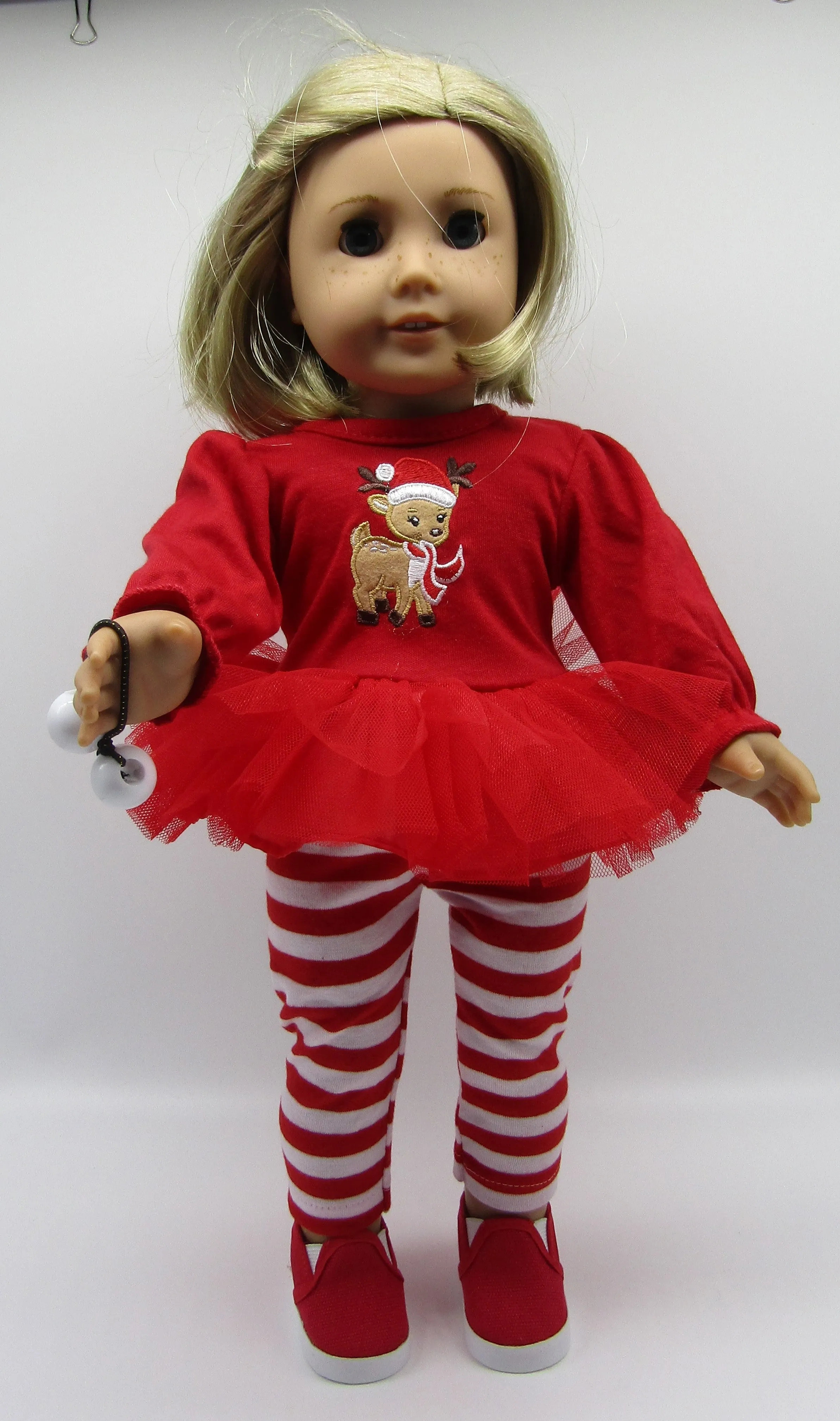 Canvas Slip-on Shoes 18 & 15 inch Doll: Red