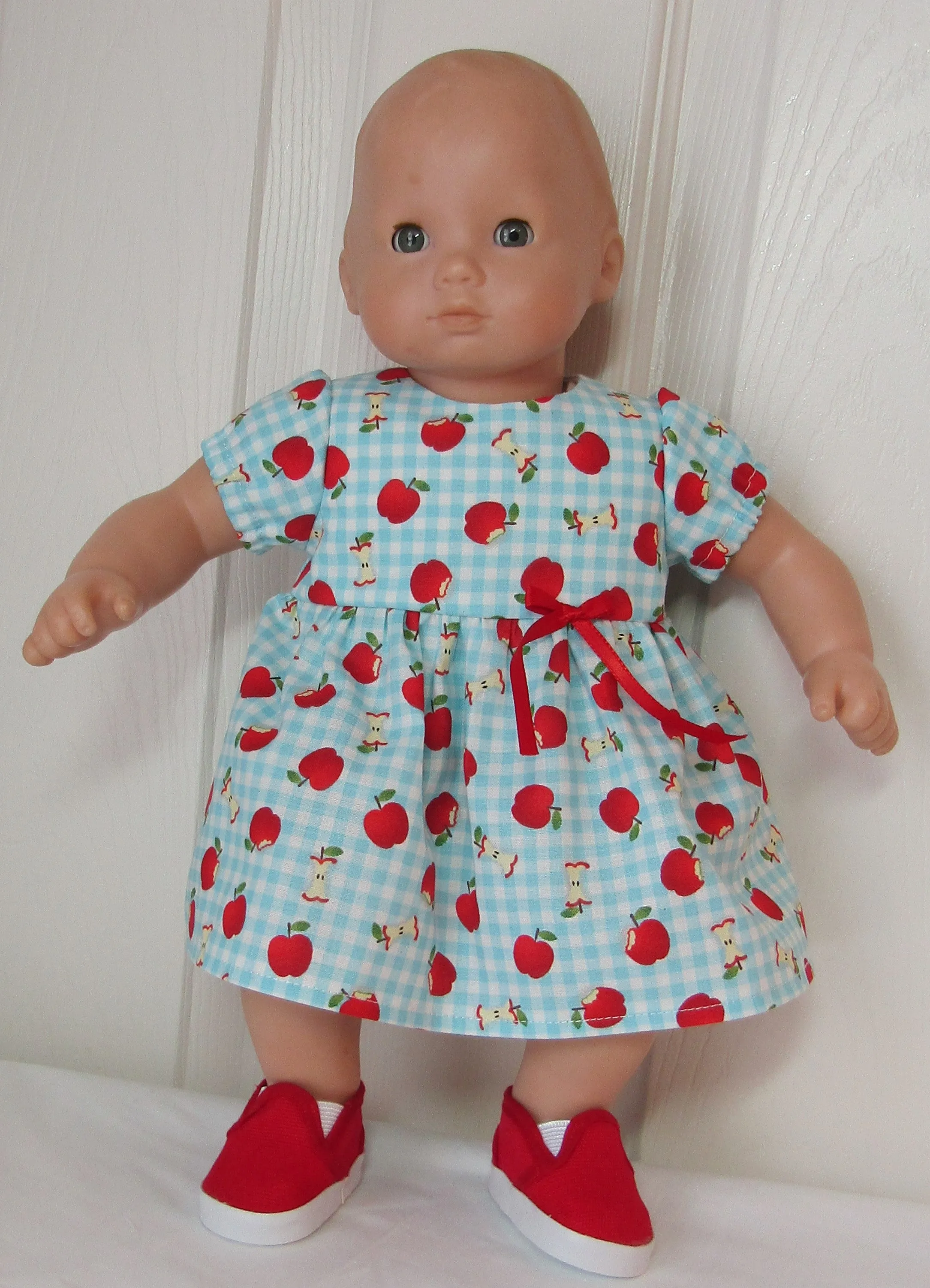 Canvas Slip-on Shoes 18 & 15 inch Doll: Red