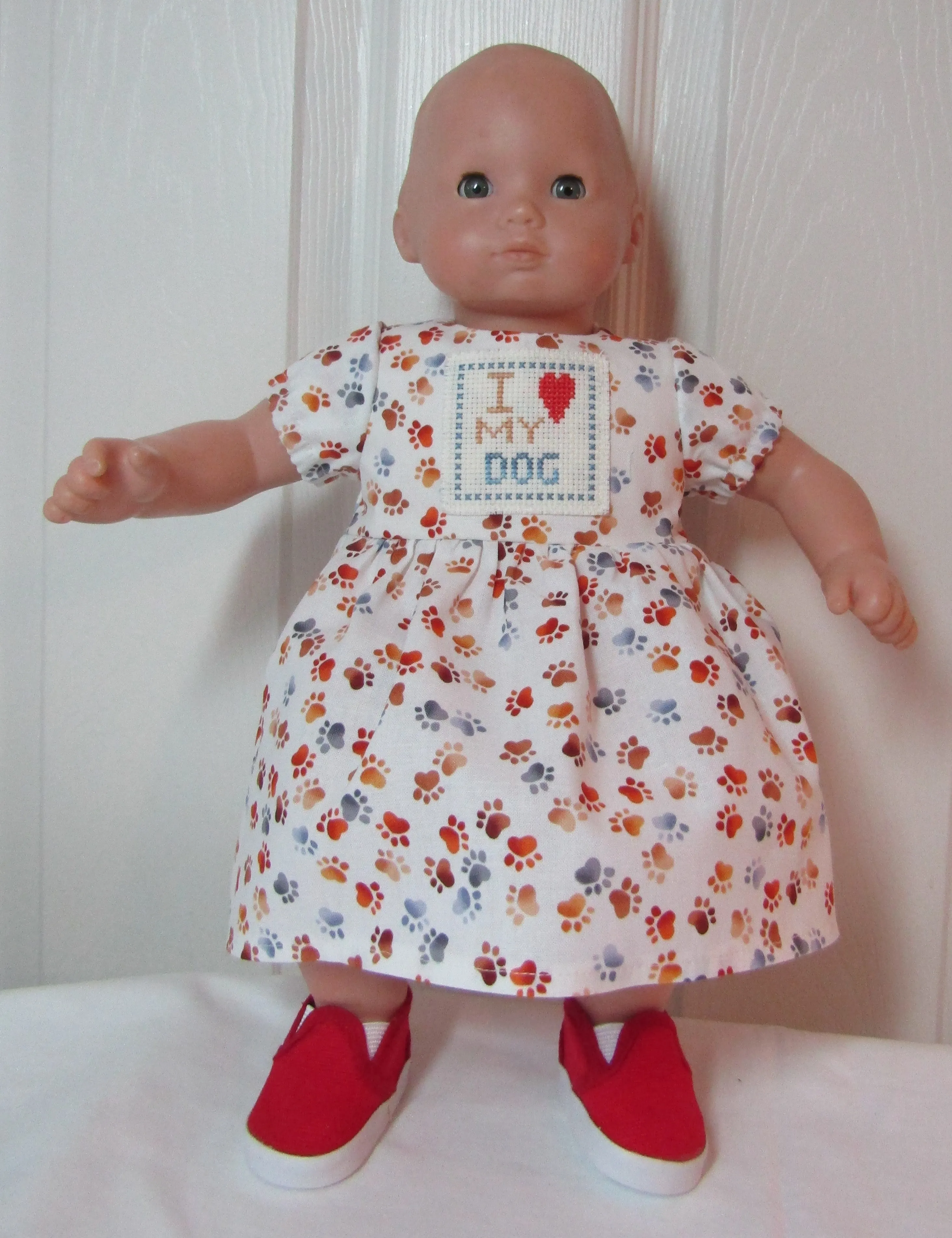 Canvas Slip-on Shoes 18 & 15 inch Doll: Red