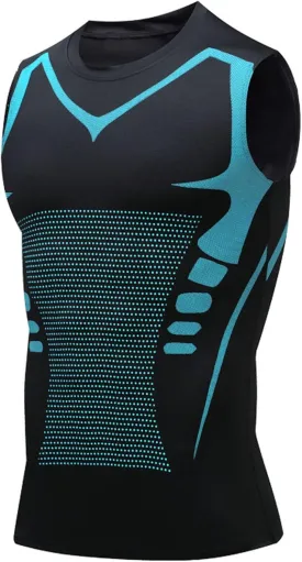 Compression Shirt Men Slimming Body Shaper Vest Crewneck Workout Shirts Tummy Control Undershirts
