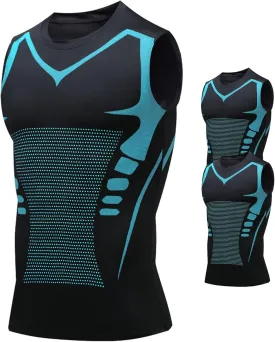 Compression Shirt Men Slimming Body Shaper Vest Crewneck Workout Shirts Tummy Control Undershirts