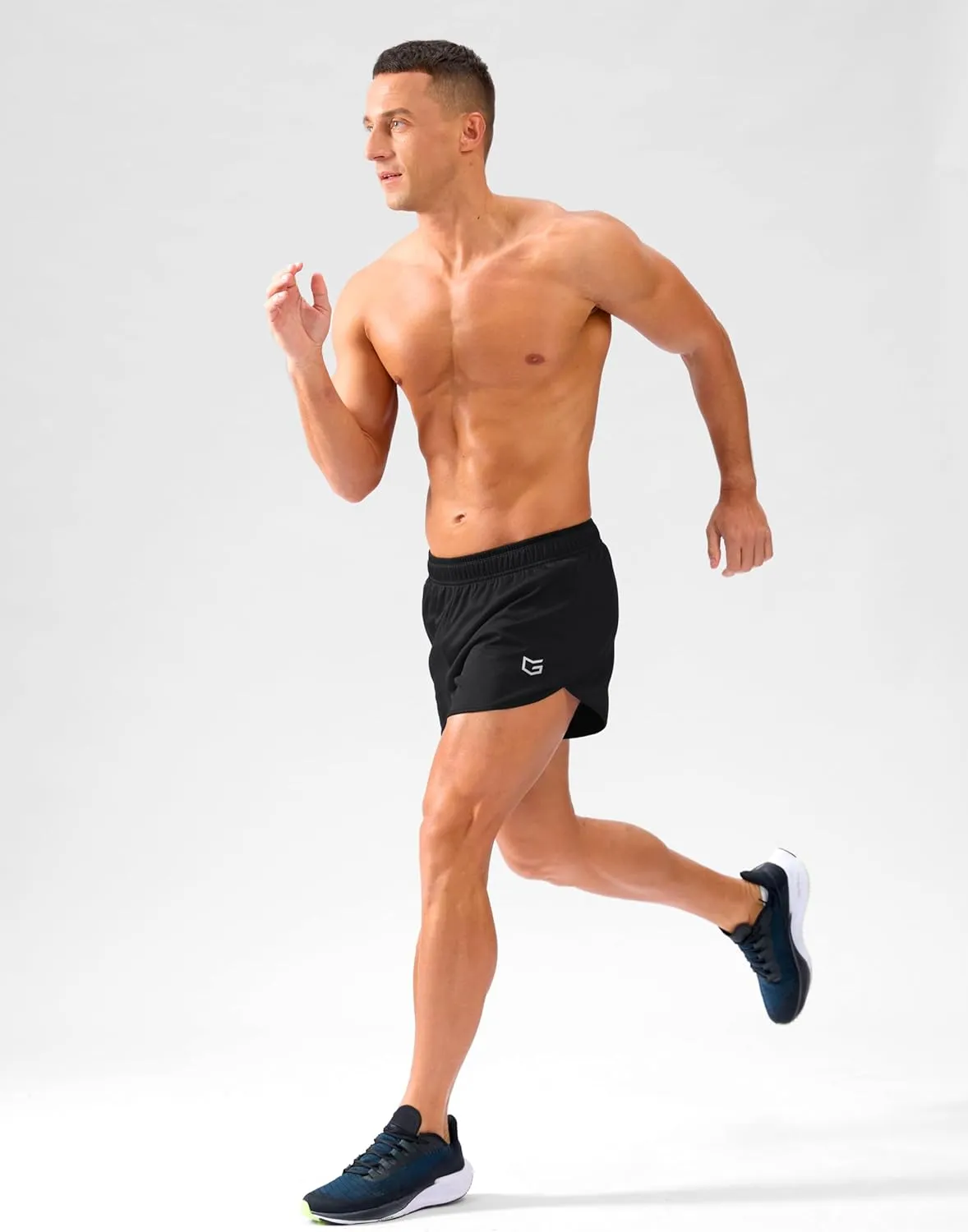 G Gradual Running Shorts for Men 3.5 inch Lightweight Breathable Gym Shorts with Brief Liner Athletic Training Workout Sport