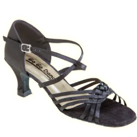 Go Go Dance Shoes, 9821, Black Satin, 2.5” Heel