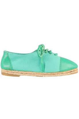 HERMÈS GREEN CANVAS ESPADRILLES EU 41, UK 8, US 11