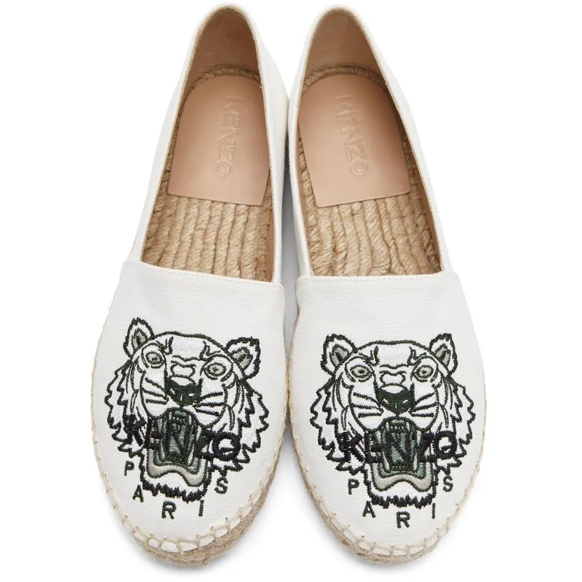 Kenzo Off-White Classic Tiger Espadrilles