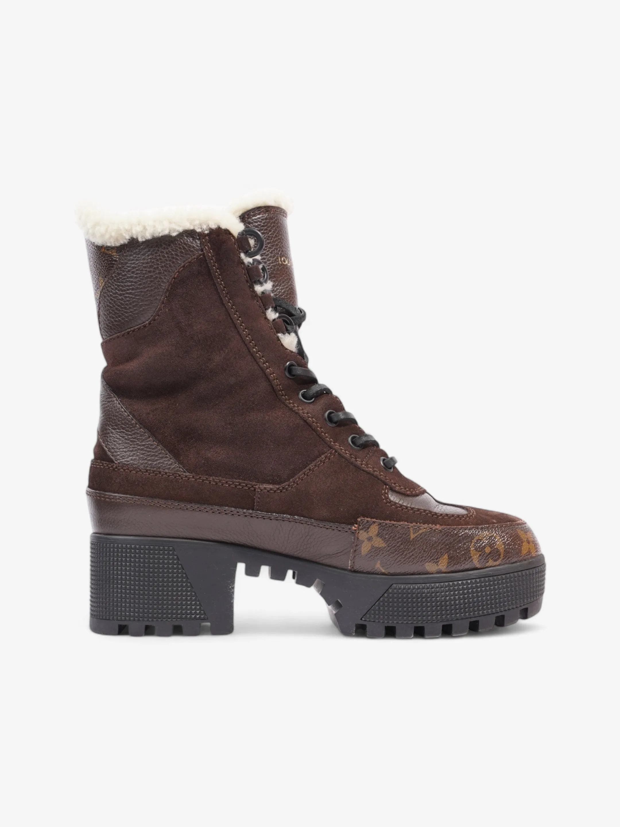 Louis Vuitton Laureate Platform Desert Boot Brown Suede EU 37 UK 4