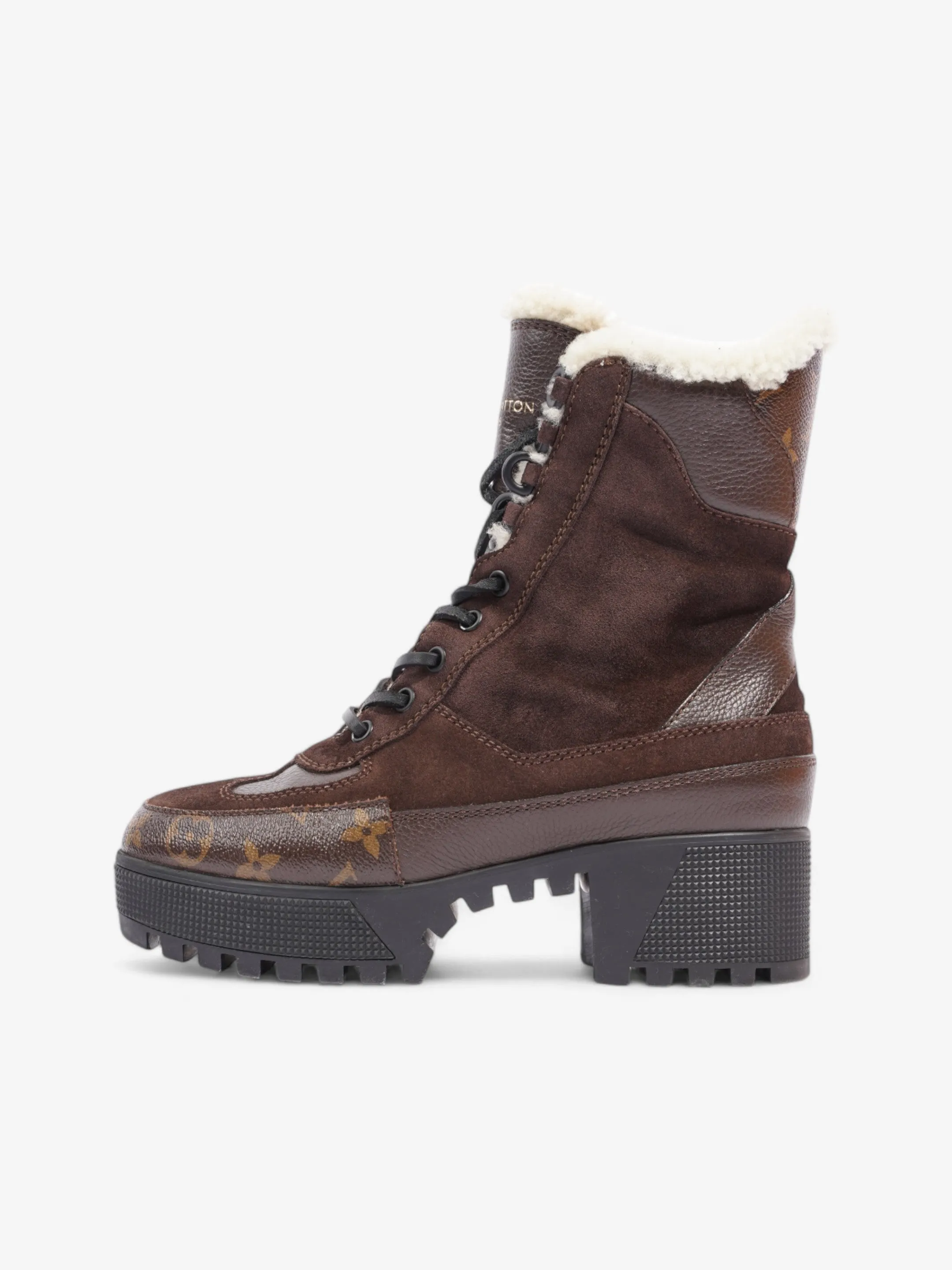 Louis Vuitton Laureate Platform Desert Boot Brown Suede EU 37 UK 4