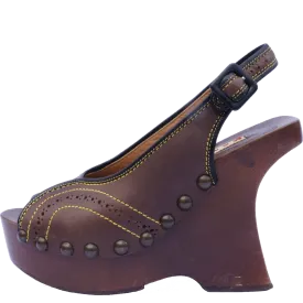 Marni Leather Wedge Sandal