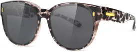 Meeloog Over Glasses Sunglasses for Women Polarized Stylish Large Shades Cover Glass Women Cateye Round UV400 for Driving