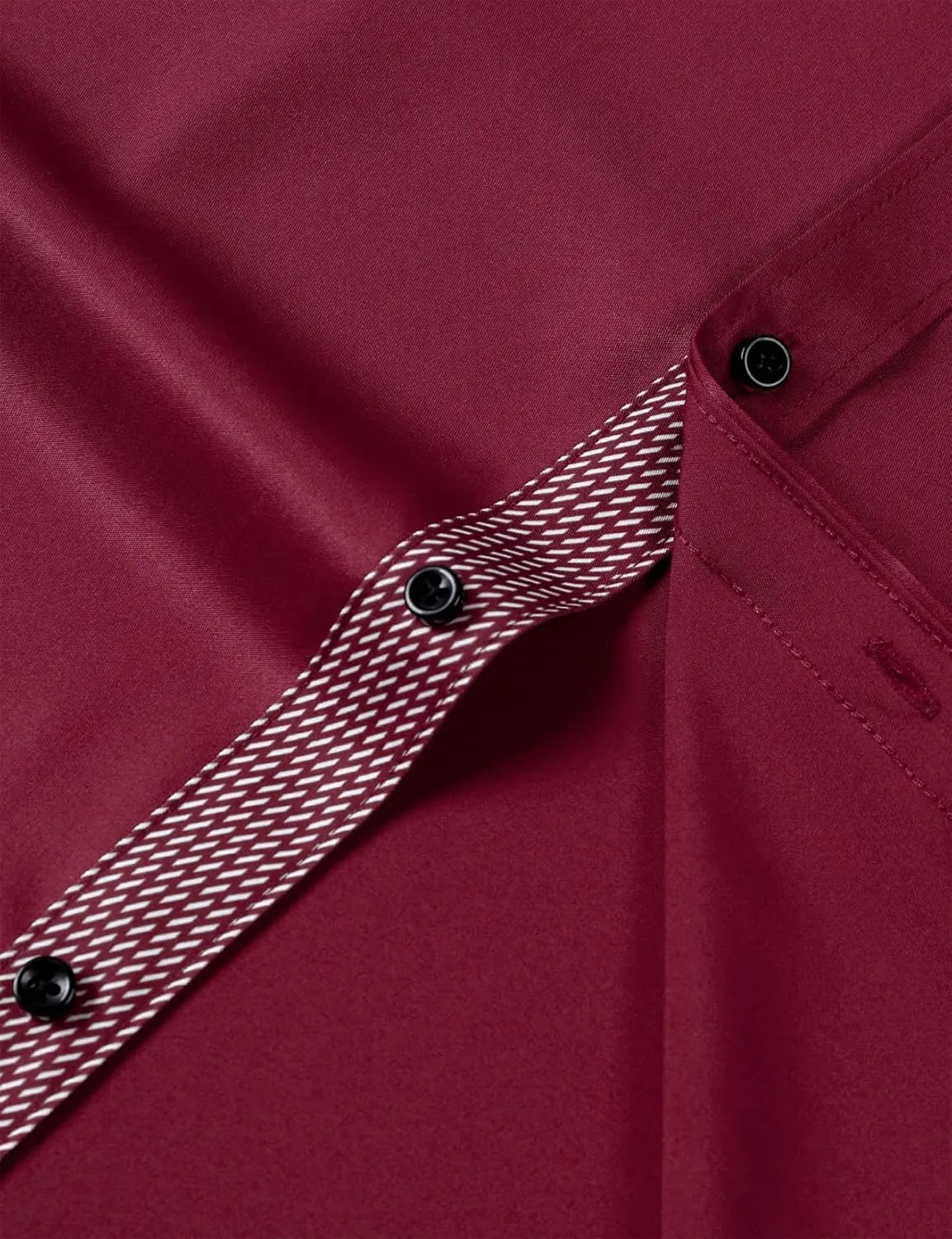 Men's Stretch Multi-Use Long Sleeve Dress Shirts Party Prom Wedding Shirts with Slight Sheen