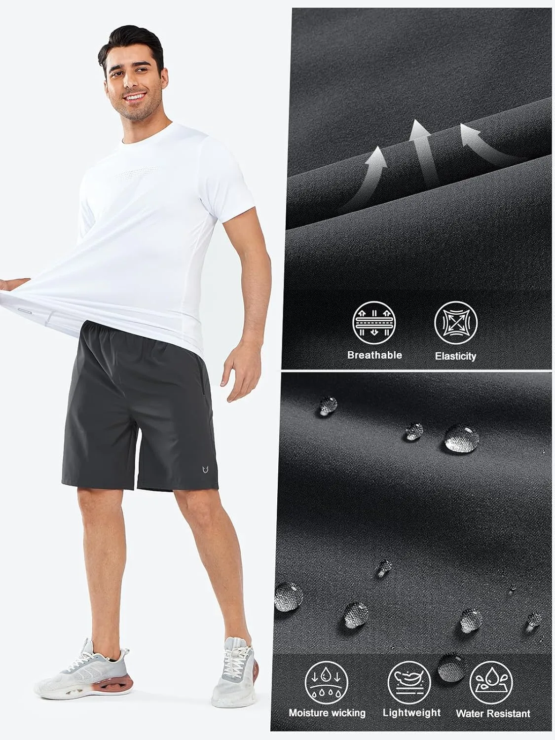 NORTHYARD Men's Athletic Running Shorts Quick Dry Workout Shorts Lightweight Sports Gym Basketball 7"/ 9"/ 5" Hiking Tennis