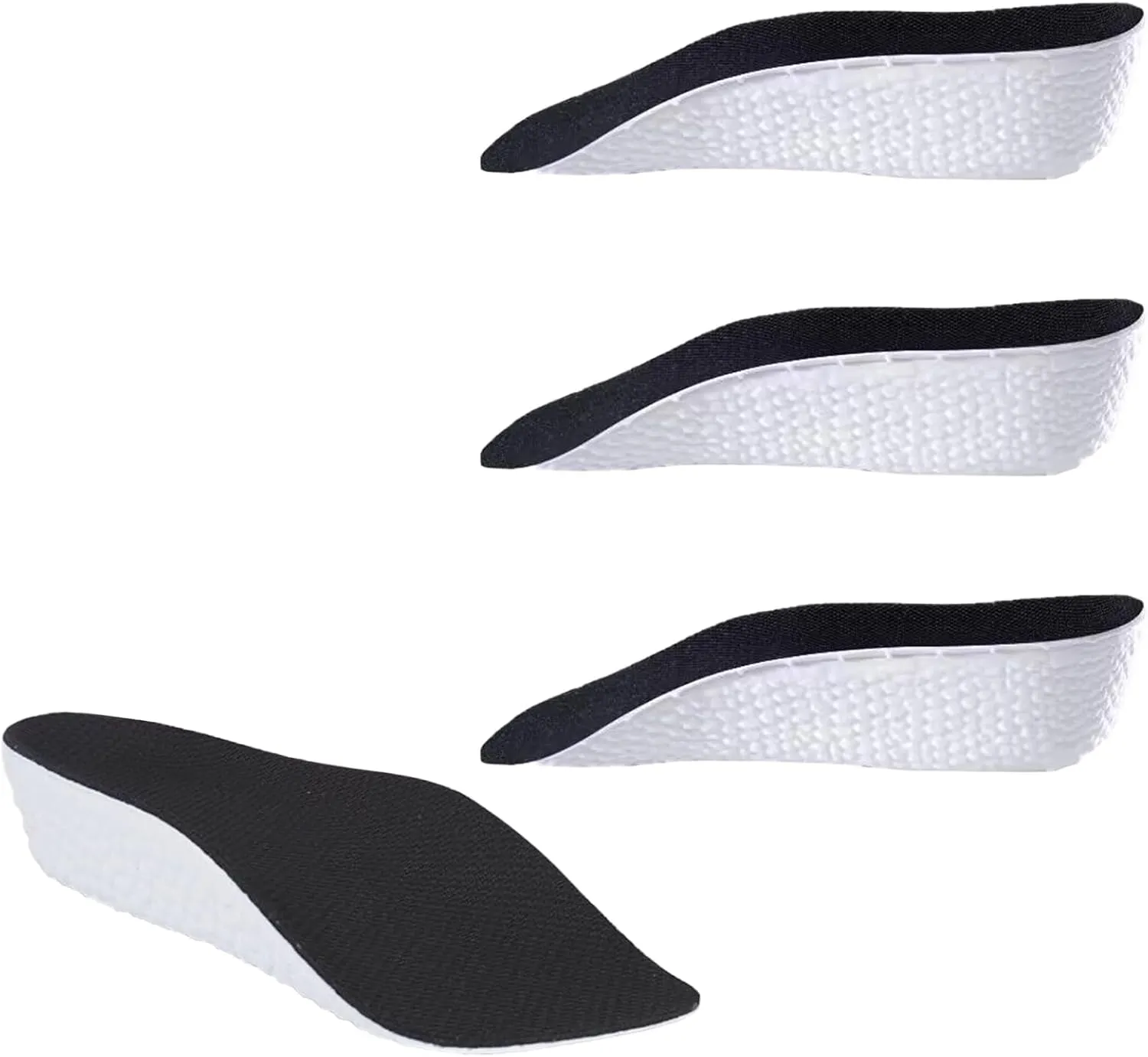 Orthotic High Cushions, Arch Support, Relief Foot Cushions (2 Pairs) (Black, 2.5cm)