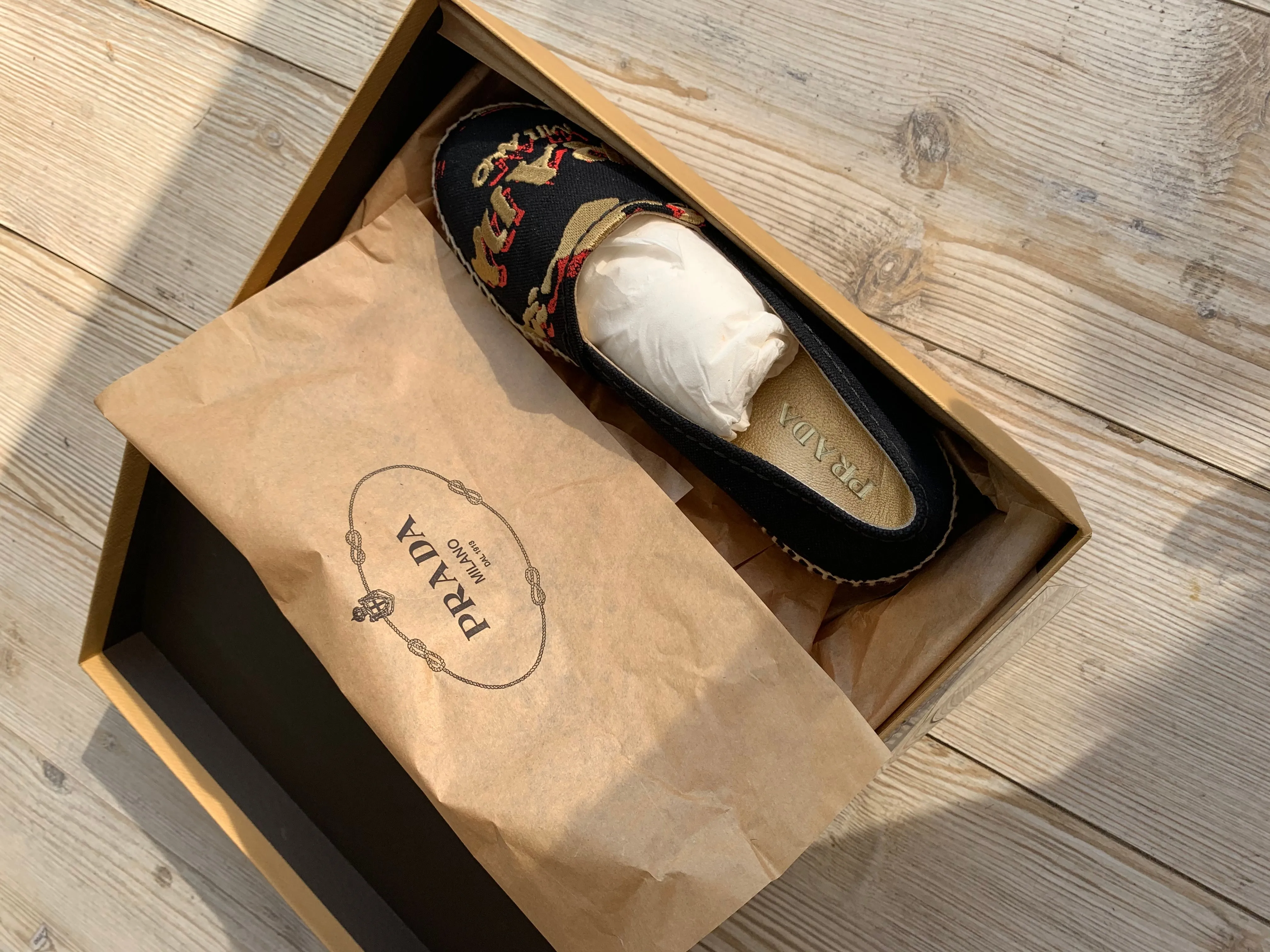 Prada Canapa St. Logo Espadrilles