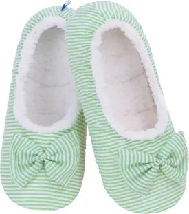 Snoozies Flat Ballet Slippers for Women Indoor, Lightweight and Soft Sherpa-Lined Slipper Socks Non-Skid, Ladies Gifts