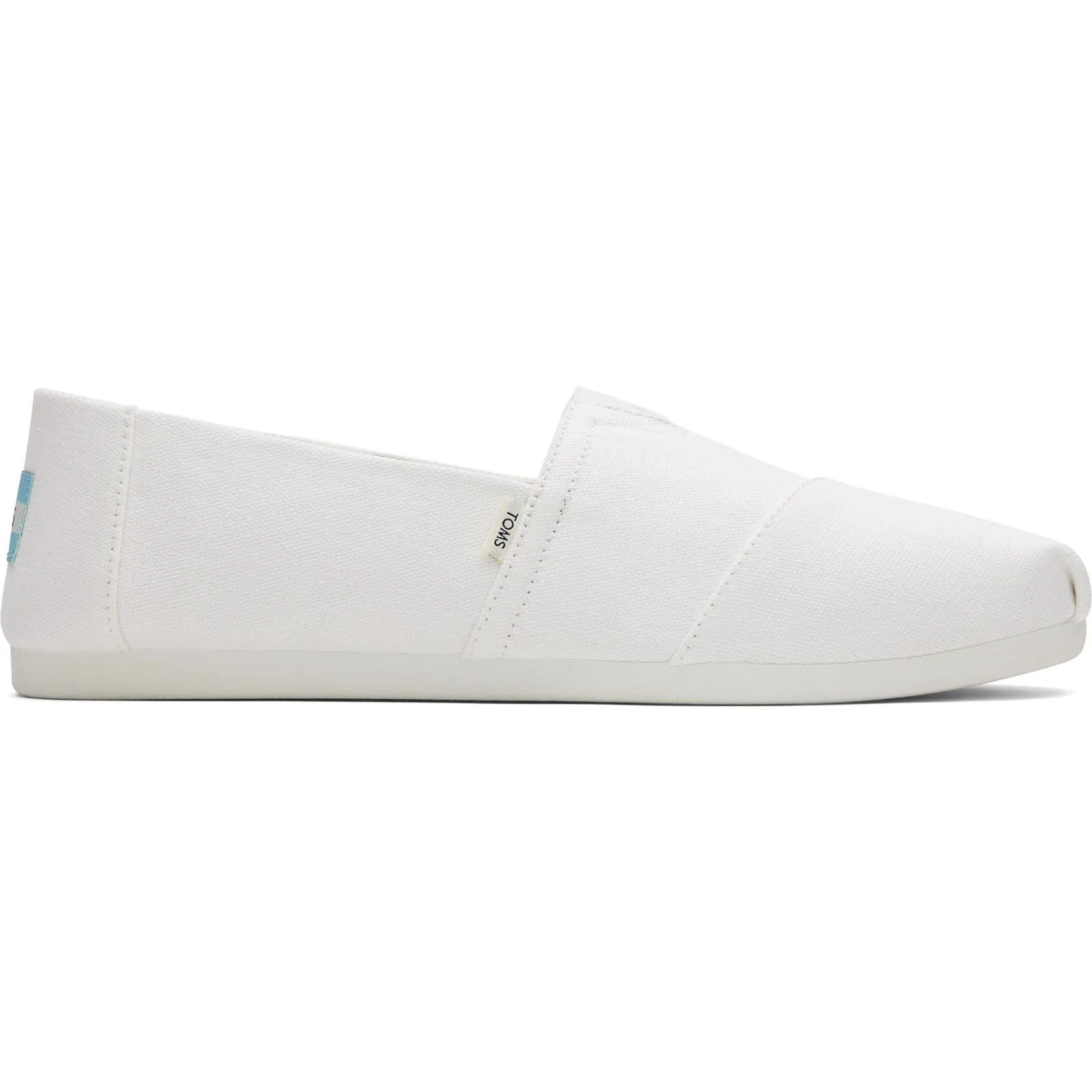 TOMS Alpargata White 100% Cotton Male Slip On Mens Shoes