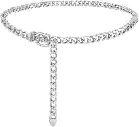 WHIPPY Waist Chain Belt Women Ladies Adjustable Body Waist Link Belts for Jeans Dresses