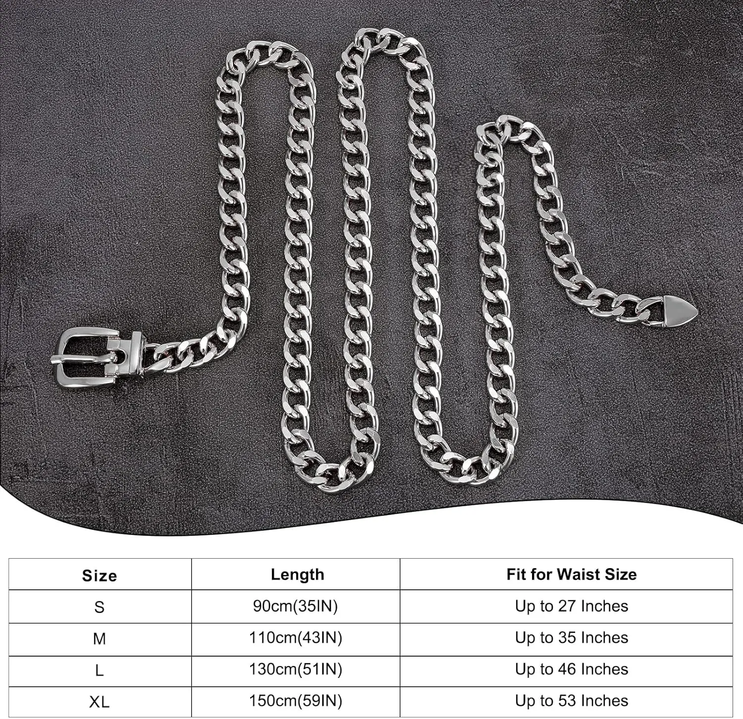WHIPPY Waist Chain Belt Women Ladies Adjustable Body Waist Link Belts for Jeans Dresses